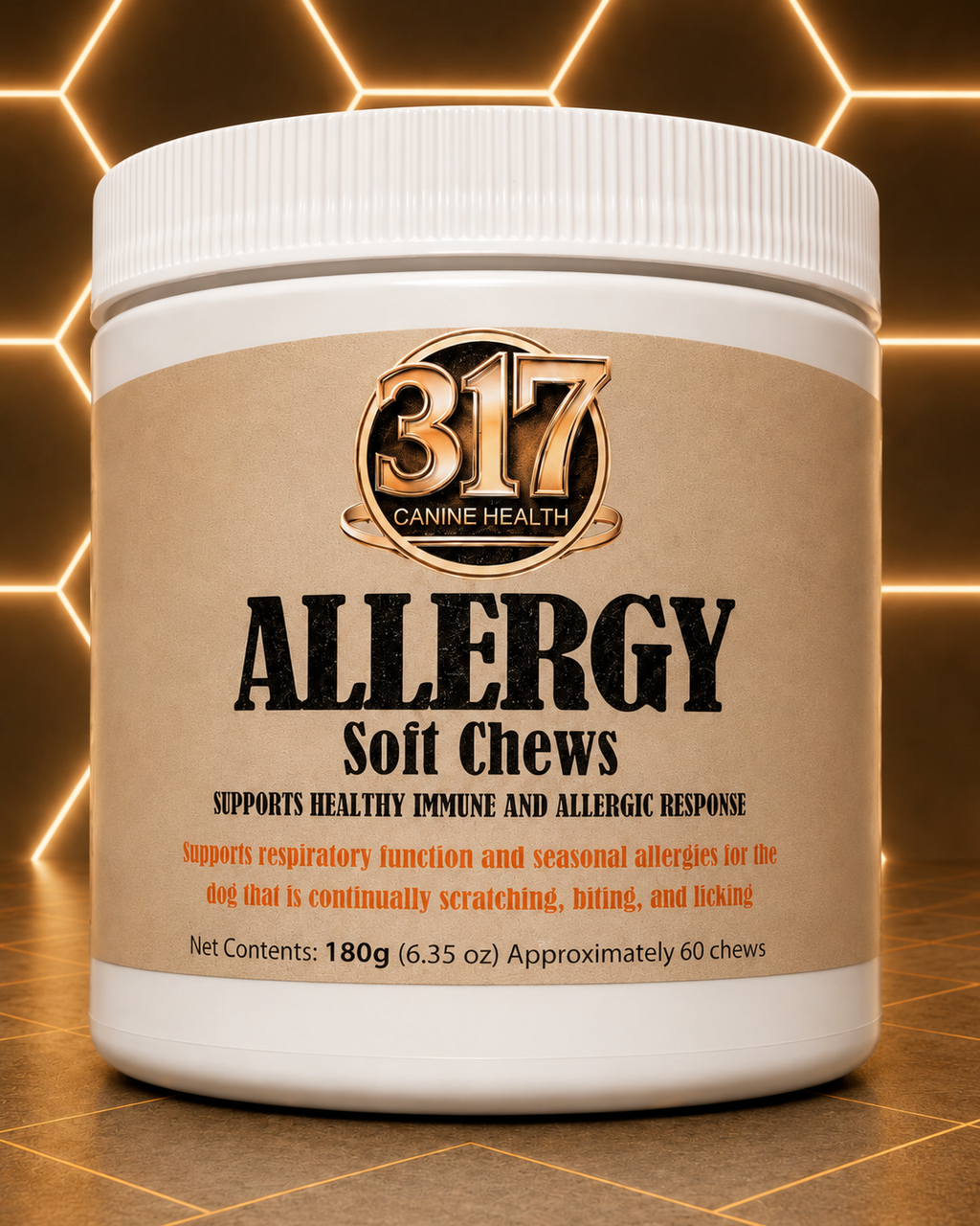 317 Canine Health Allergy Soft Chews | Seasonal Allergy & Support for Dogs - Approximately 60 Chews