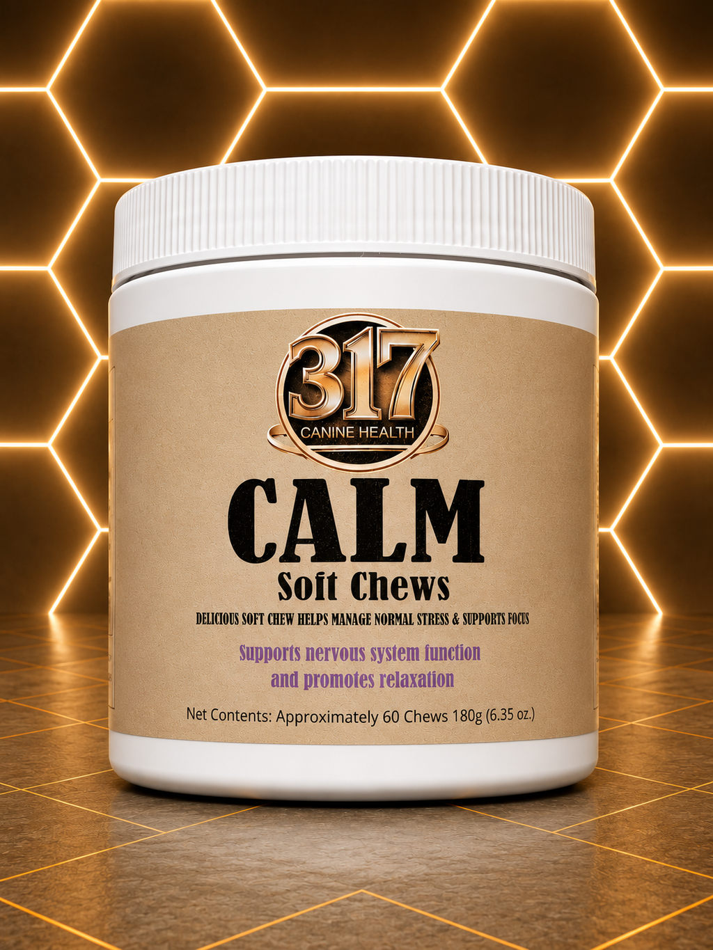 317 Canine Health Calm Soft Chews | Calming and Relaxation Support For Dogs - Approximately 60 chews
