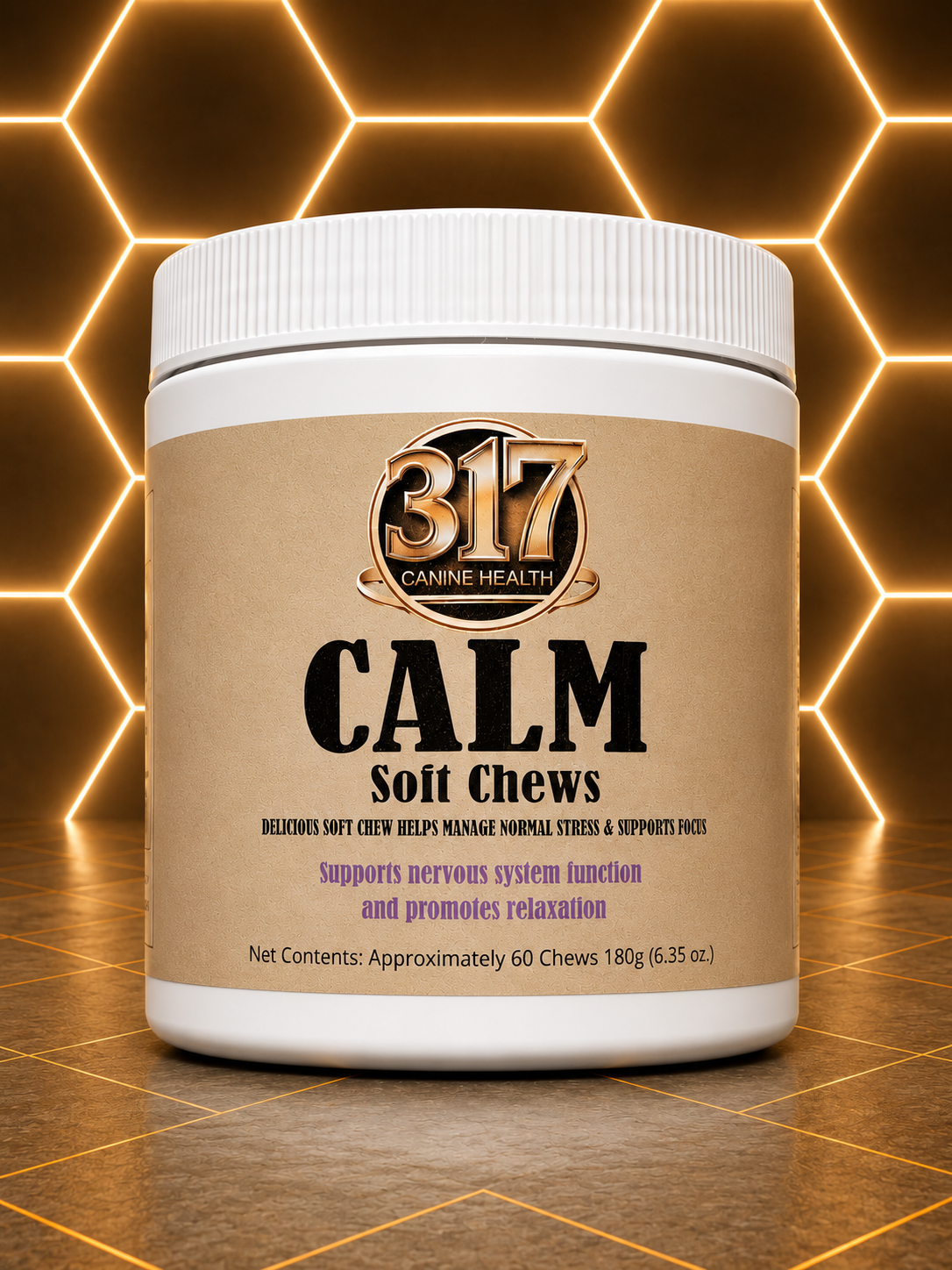 317 Canine Health Calm Soft Chews | Calming and Relaxation Support For Dogs - Approximately 60 chews